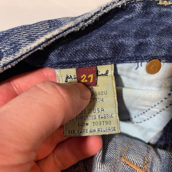 7 For All Mankind Cut-off Denim Shorts - Picture 3 of 7